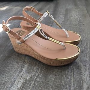 Dv dolce vita snakeskin thong wedge sling back 6